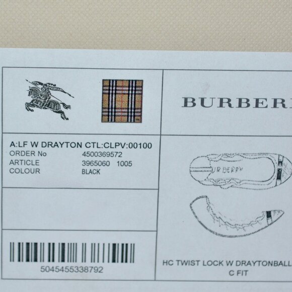 NIB BURBERRY TWIST LOCK DRAYTON LEATHER BALLERINAS - Picture 5 of 5